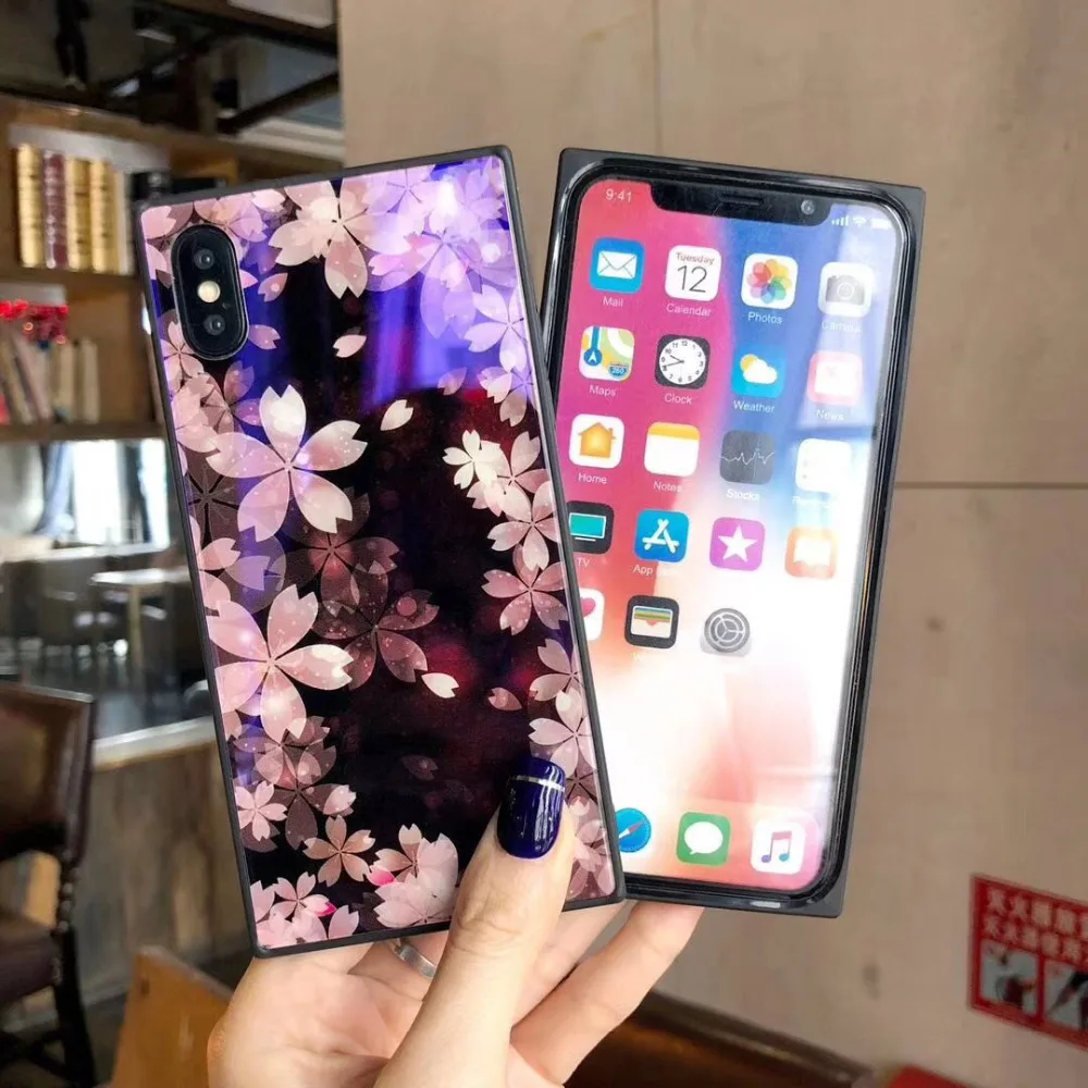 Zmasi закаленное Стекло чехол для iPhone X XS 7 8 плюс чехлы телефонов крышка 6 6S Plus