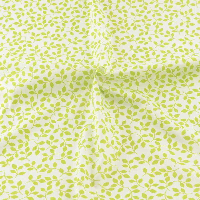 Green Leaf Cotton Fabric Sewing Cloth Craft Bedding Decoration Teramila Fabrics Tissue Home Textile Patchwork Quilting Tecido|fabric tissue|fabric