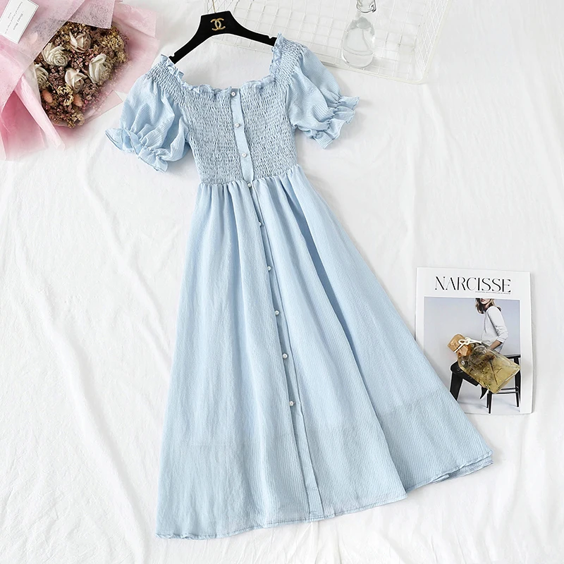 2019 новые модные женские платья милое летнее платье популярное с вырезом лодочкой