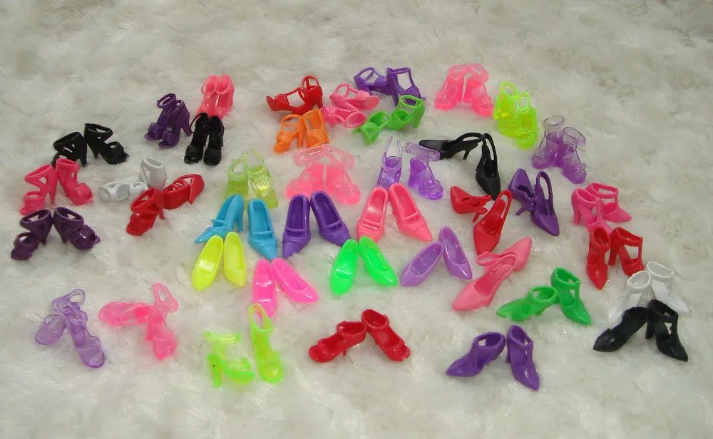 40 парт/лот красивые высококачественные туфли на высоком каблуке для кукол 11