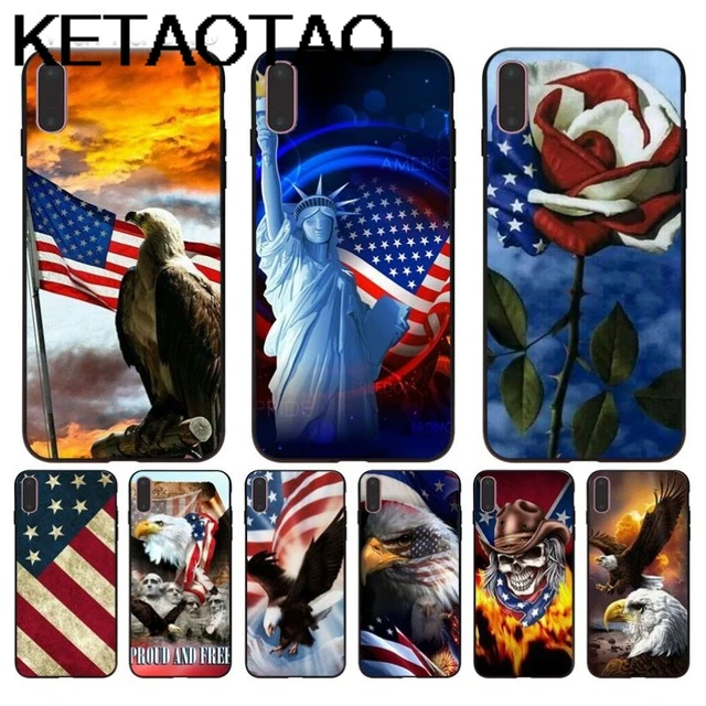 KETAOTAO флаги с изображением орла США американский флаг для iPhone 4S SE 5C 5S 6 6S 7 8 Plus X XR XS MAX