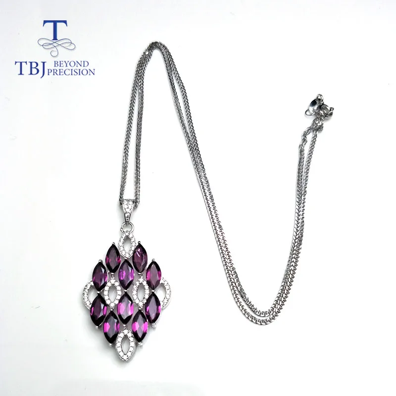 TBJ новинка 2019 элегантное ожерелье с подвеской из серебра 925 пробы натуральный
