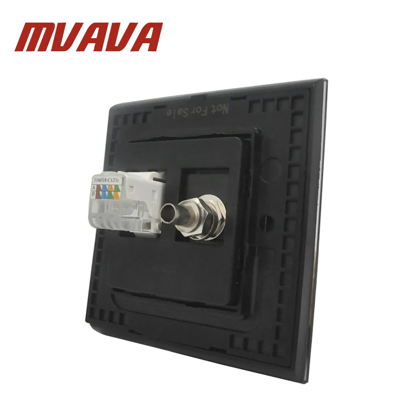 MVAVA Шампань стеклянная панель Телефон и стена под телевизор розетка тел ТВ