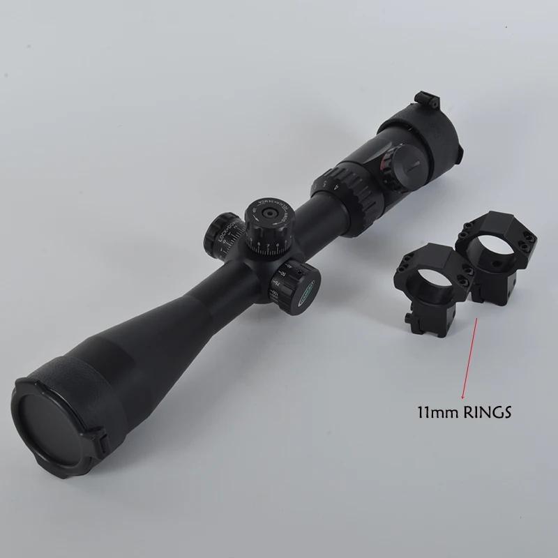 SA9827A(11mm) Прицел 4-16x50 прицел красный/зеленый с подсветкой тактический шлем для пейнтбола X прицел оптика охотничьи прицелы 11 мм/21 мм кольца - Цвет: SA9827A(11mm)