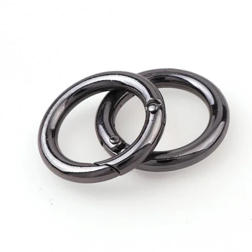gun black 29mm 5 шт. 24/29/34 мм 3 Цвета круглый весна застежка-молния крючок для плетения браслетов, Цепочки и ожерелья ключ Чиан соединители фурнитура для украшений - Цвет: gun black 29mm