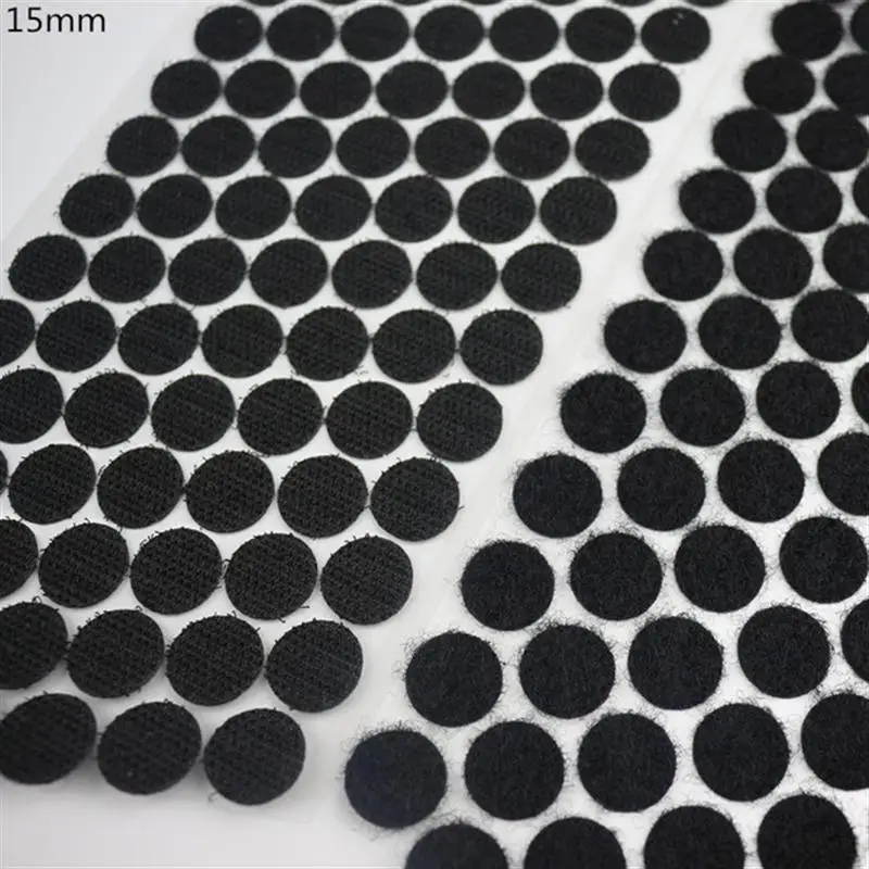 15mm 200 пар, белая и черная крепежная лента, нейлоновые Крючки из полиэстера, волшебные татуировки, клейкая лента, крепкая самоклеящаяся лента - Цвет: 15mm
