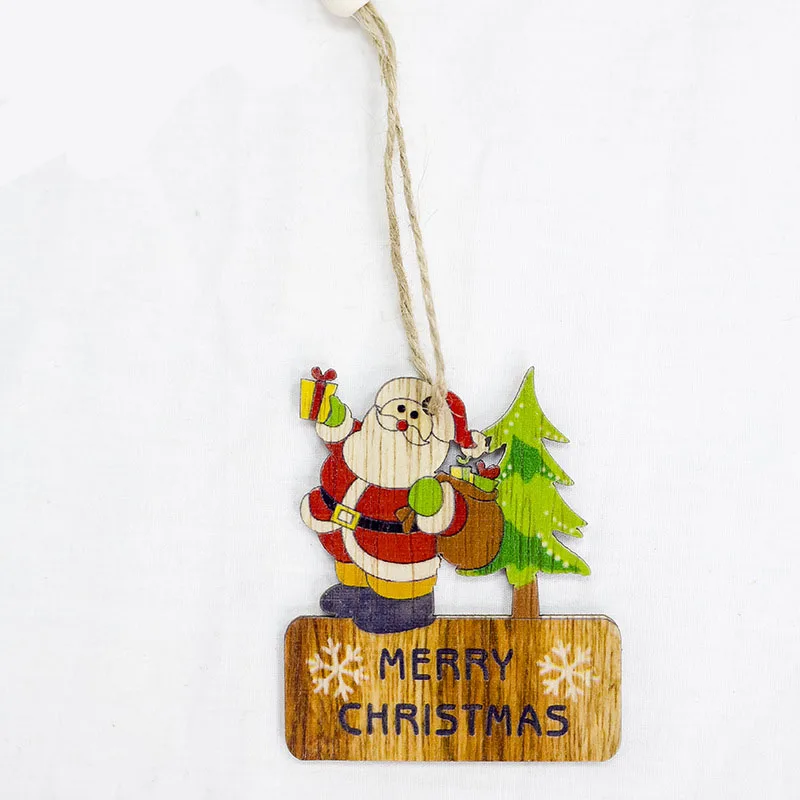 3 шт. DIY Деревянные Подвески Рождество Дерево ремесел Xmas елочные украшения для