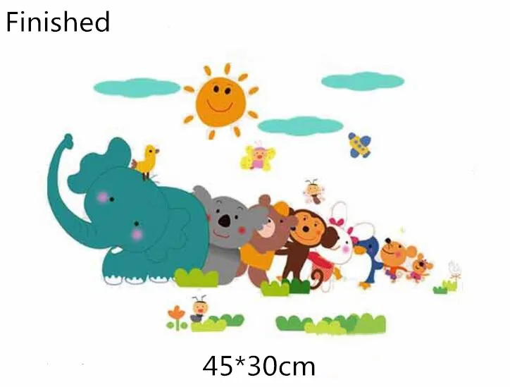 1 шт. наклейка на стену в виде слона обезьяны кролика животного|Наклейки стену| |