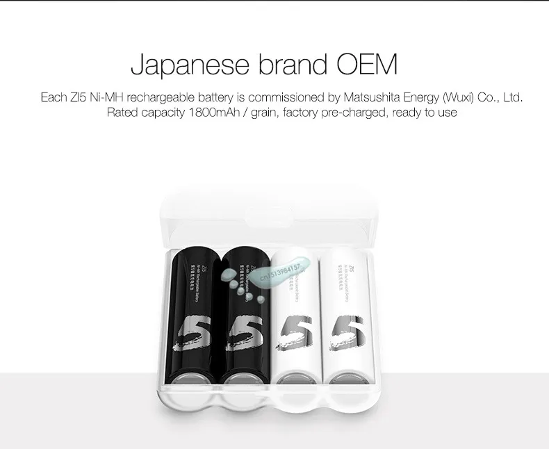 16 шт./лот Xiaomi аккумуляторная батарея AA 1800mAh 1,2 V Ni-MH ZMI ZI5 power Bank Аккумулятор для дистанционного управления машинными игрушками
