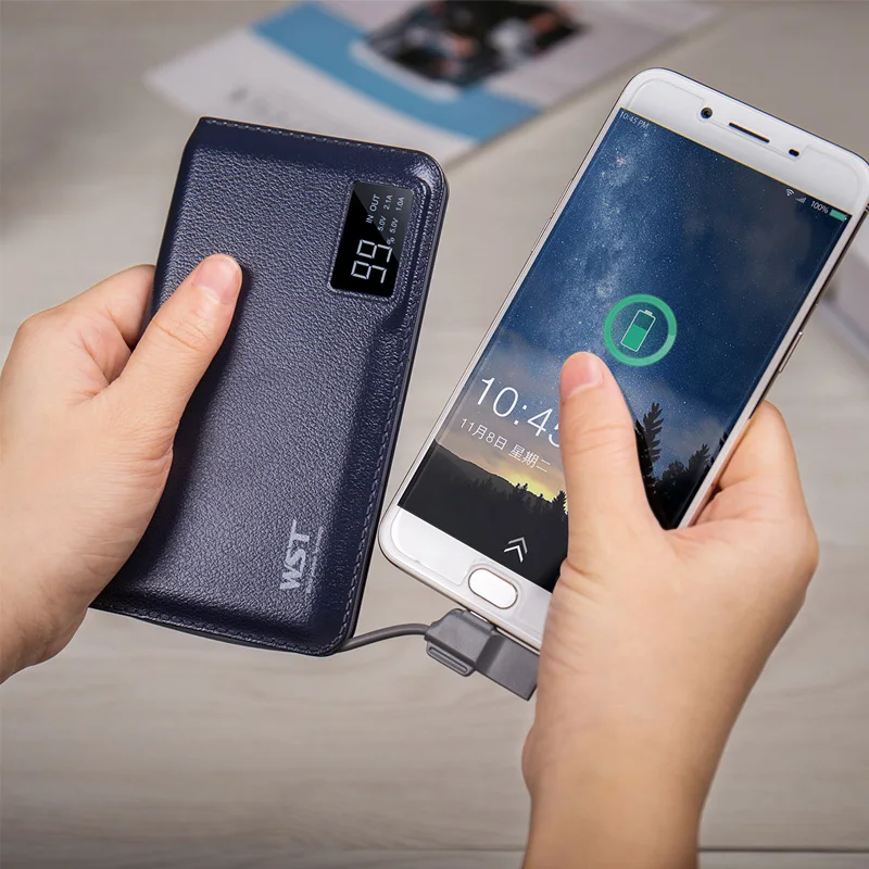 Внешний аккумулятор WST на 10000 мА · ч со светодиодным дисплеем|usb battery charger|wst power