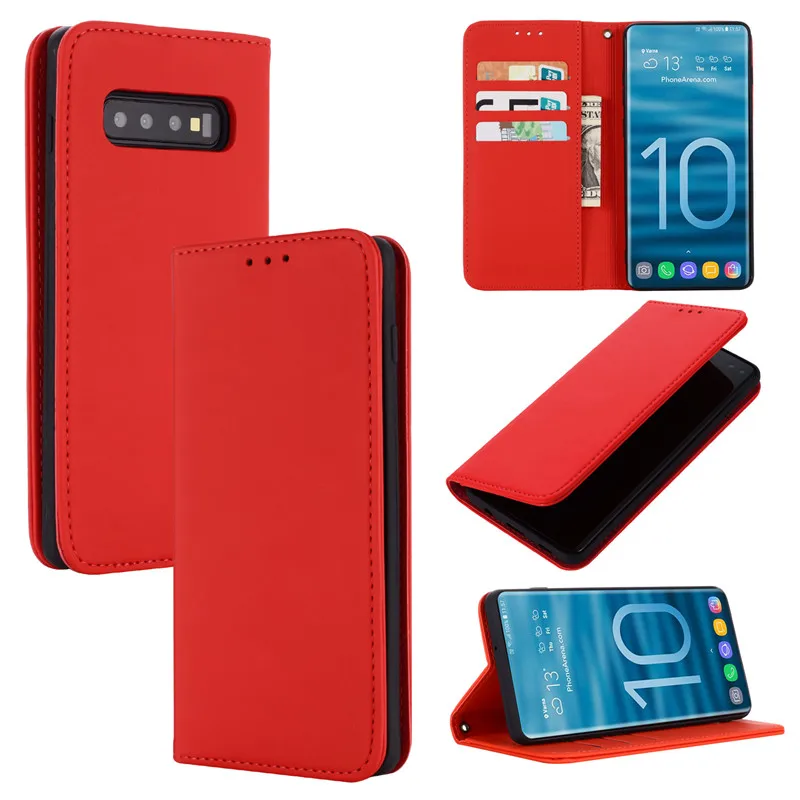 Для Samsung Galaxy S8 S9 S10 плюс S10E G973 G970 G975 G955 G950 корпус Роскошный кожаный чехол книжка