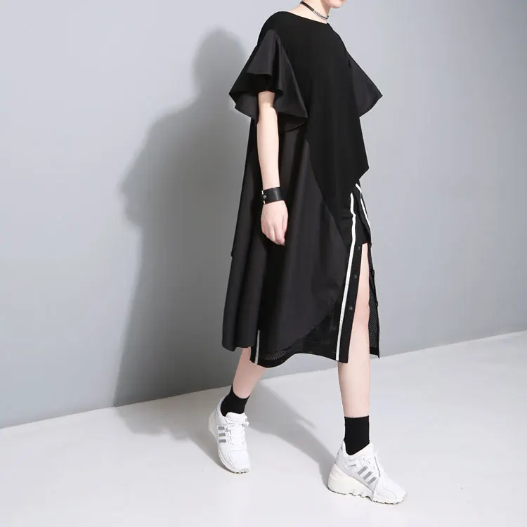 Летнее платье Новинка 2019 года женская одежда листьев лотоса нерегулярные