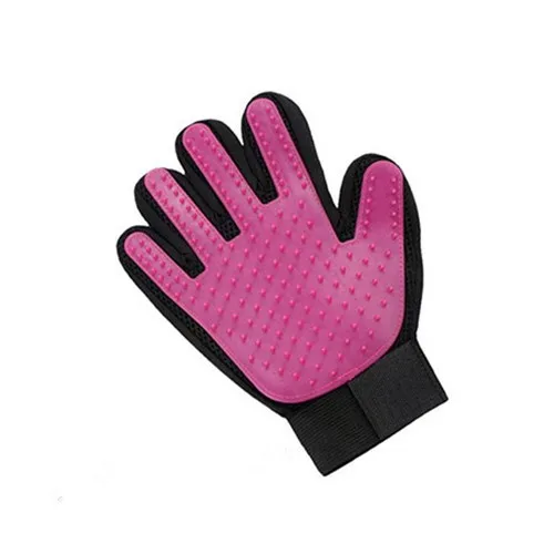 pink Силиконовые перчатки для ухода за собаками и питомцами для кошек, расческа для волос, перчатки для собак, банные принадлежности для чистки кошек, расчески для собак и животных - Цвет: pink