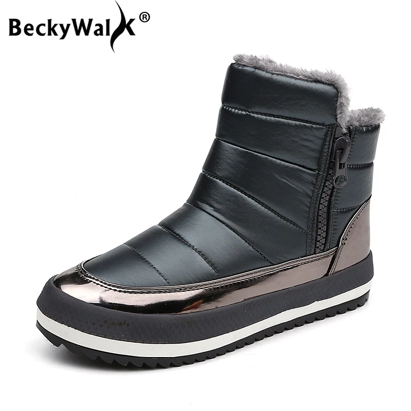 2019 женские ботинки зимние водонепроницаемые плюшевые Feminina Botas Mujer повседневная