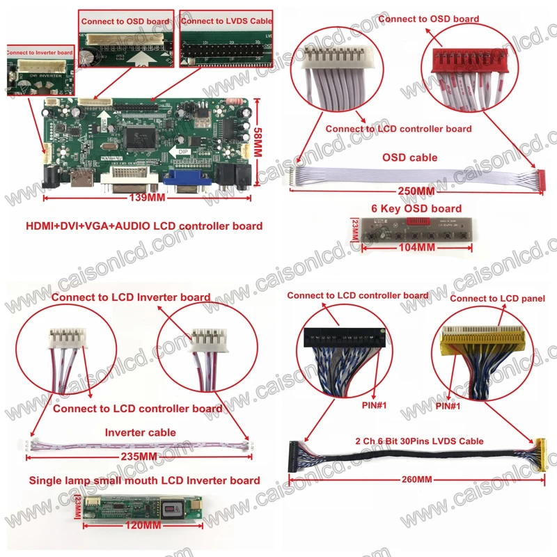 NT68676 ЖК-плата контроллера Поддержка HDMI+ DVI+ VGA+ аудио для ЖК-панели 15 дюймов 1400*1050 модель ЖК-дисплея Легкий Ремонт