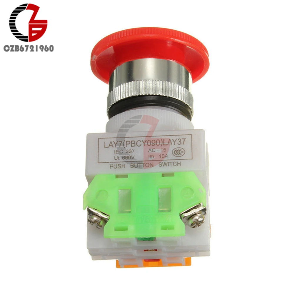 Кнопка аварийной остановки 1NO 1NC DPST AC 660 В и 10 А|switch switch|emergency push button switchemergency stop switch |