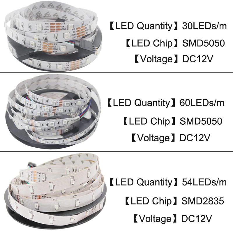 Jiaderui 5 м 10 RGB Светодиодная лента комплект SMD 5050 2835 Гибкая + контроллер адаптер