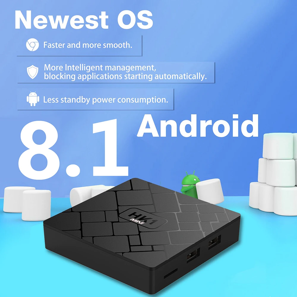 HK1 Мини ТВ коробка 2G 16G RK3229 Android 8 1 заголовок год Португалия Германия Испания