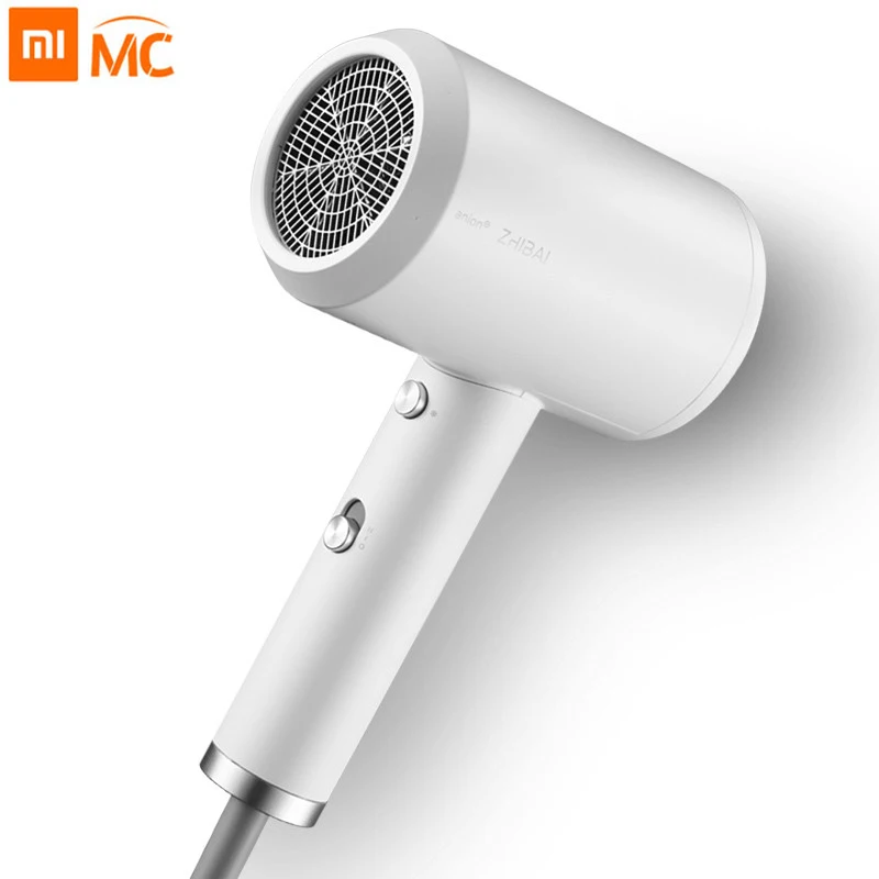 Оригинальный Xiaomi Zhibai Анион Фен Мини Портативный 1800 Вт Быстросохнущий свет Mi фен