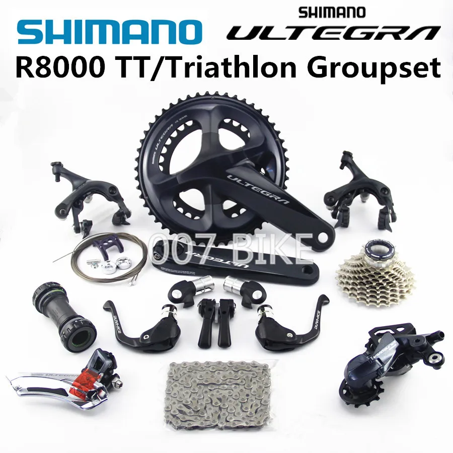 SHIMANO R8000 TT/Triathlon Groupset ULTEGRA R8000 переключатель дорожный велосипед 50-34 52-36 53-39T 165 170 172,5 175 мм 25T 28T 32T
