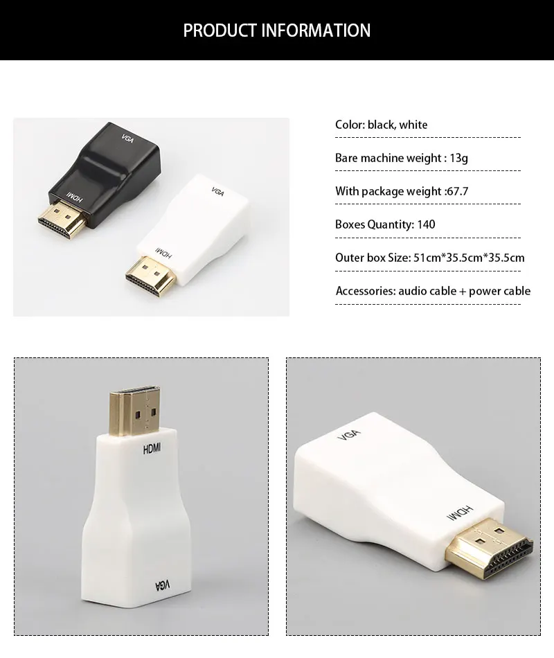 HDMI к VGA адаптер конвертер кабель аудио кабель конвертер мужского и женского пола относится к HDMI1.1/1,2/1,3 аудио провода+ Питание провода
