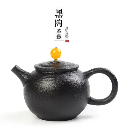Креативный керамический чайник японский черный Zen Scrub частиц чайный набор кунг фу