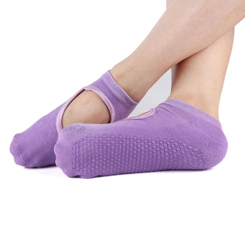 Женские носки Elactic спортивные нескользящие тапочки с открытой спиной