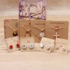 100 шт. винтажные крафт 5*5 см Dremacatcher Ювелирные изделия Подвескиожерелье упаковка карточка мраморцветок романтическая любовь 3*3 см серьги-гвоздики