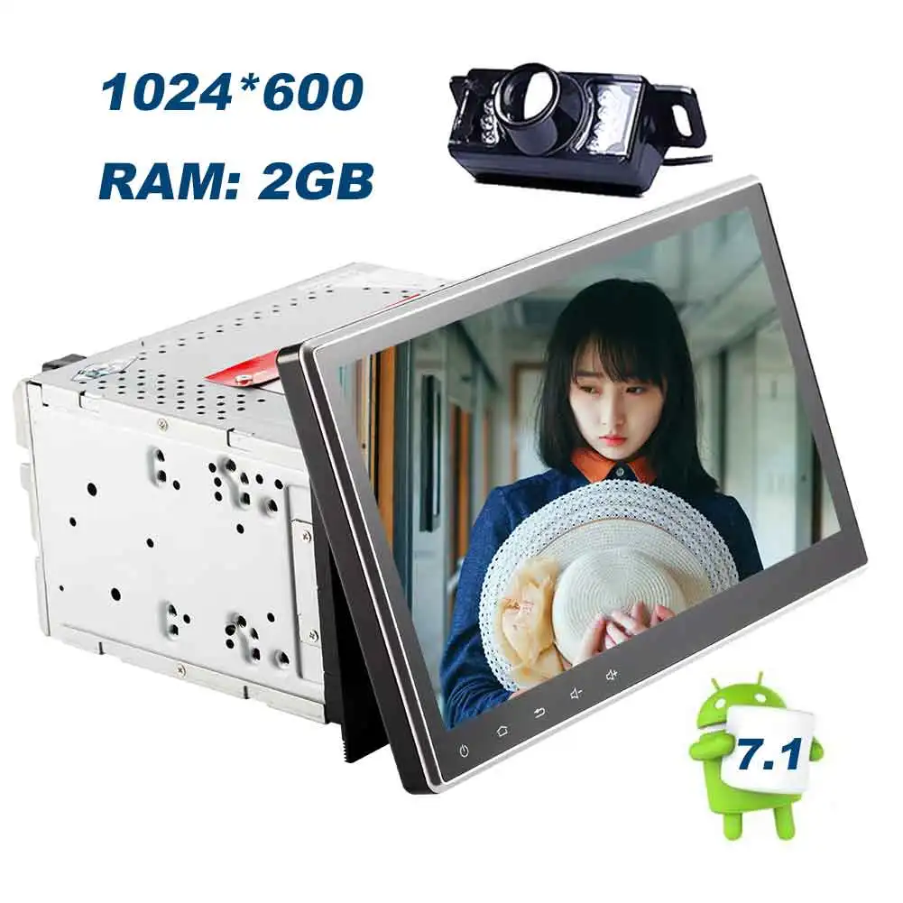 Большой 10 1 &quotсенсорный экран для стерео-Радио автомобильной gps Android 7 Bluetooth DVD