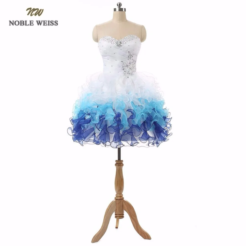 NOBLE WEISS In Stock Real Picture Organza Sweetheart with Sequins and Beads Lace up Back Short Prom Dresses | Свадьбы и торжества