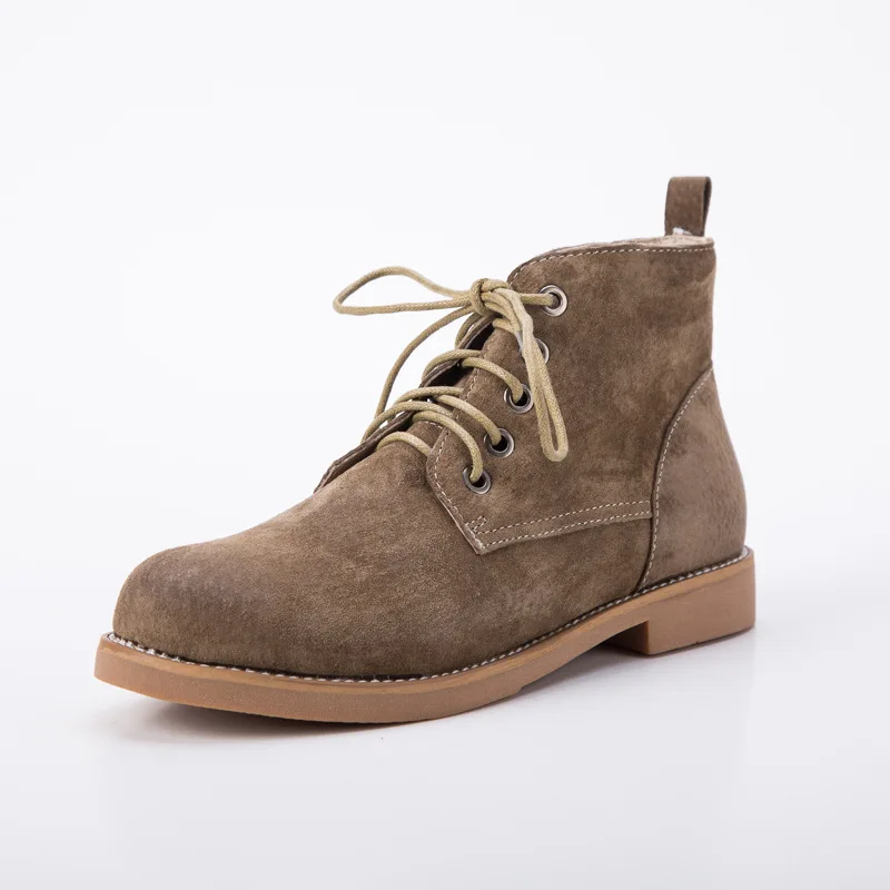Movland-2019 autumn&ampwinter new products pigs Paris leatherJapanese style simplified Martin boots Pure handmade | Обувь