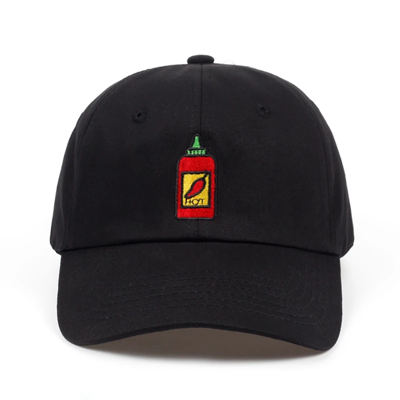 2018 hot sauce bottle dad hat embroidered curved adjustable baseball cap men women brand snapback hip hop summer cap hats free global shipping