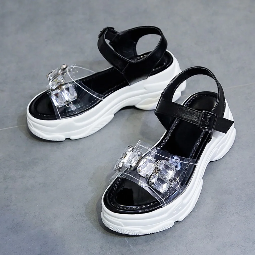 SAGACE женские летние босоножки на плоской подошве с открытым носком украшенные