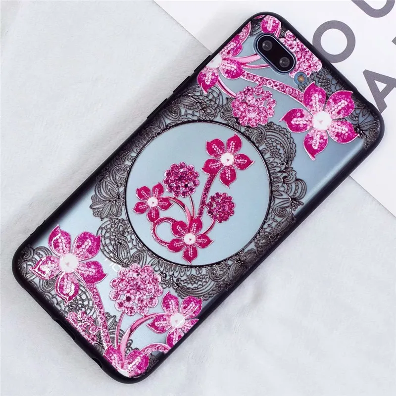 Lace Flower Phone Case For Huawei P20 Lite P20Pro Honor 10 Mate Pro Soft Silicone Back Cover Fundas | Мобильные телефоны и