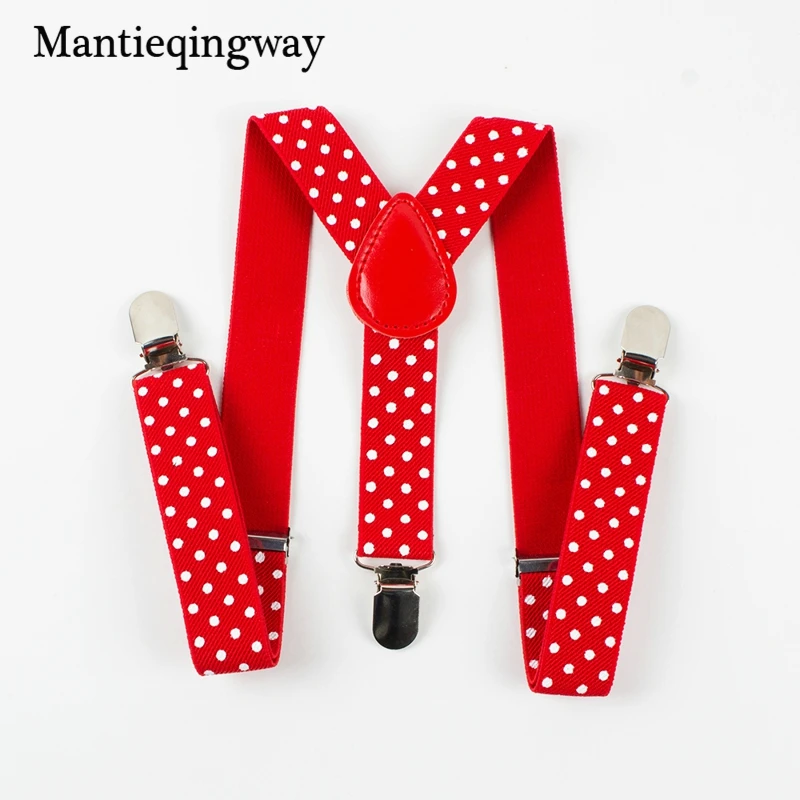 Mantieqingway/Детские подтяжки милые вечерние на бретелях цветные в горошек для