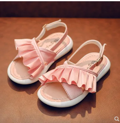 

NEW Summer Children Sandals Girls Beautiful Princess Flower Shoes Kids Flat Sandals Baby Non-slip Beach Girls Roman Shoe