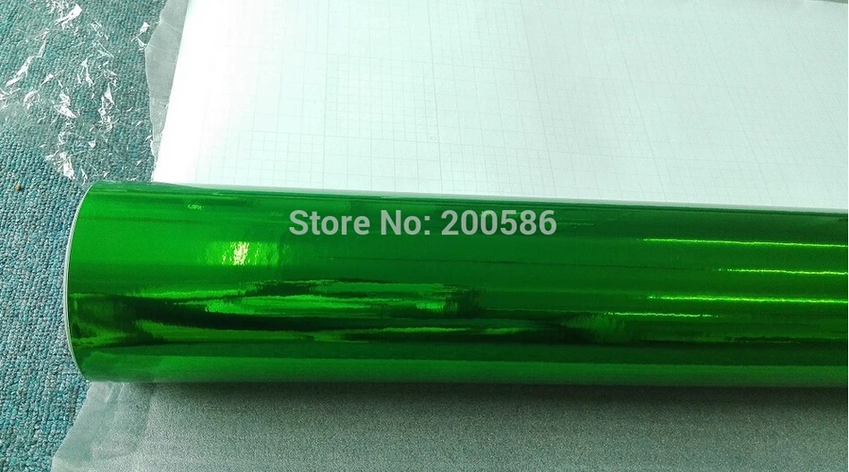 3-слойная высококачественная растягивающаяся Гибкая Хромовая зеленая виниловая