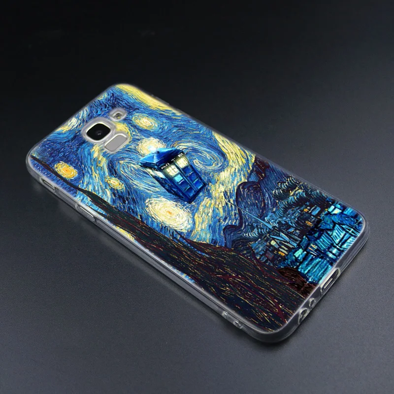 Популярный Мягкий силиконовый чехол Van Gogh Tardis для Samsung Galaxy J2Pro J4 J6 J8 2018 J3 J5 J7 2016 2017EU