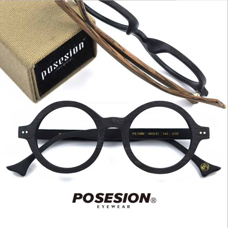 Оптическая оправа для очков POSESION мужчин и женщин круглые компьютерные очки в