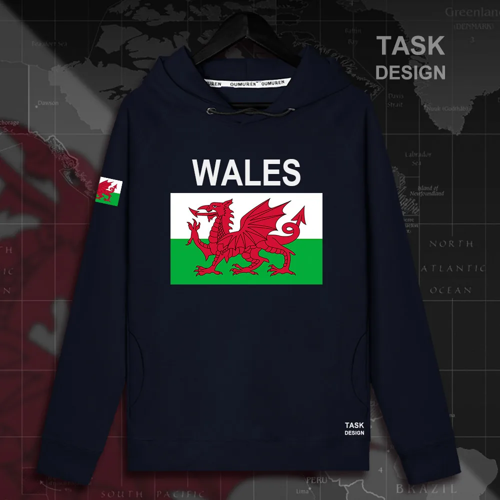 

Wales Cymru Welsh WLS UK men hoodie pullovers hoodies men sweatshirt new streetwear clothing Sportswear tracksuit nation flag 02
