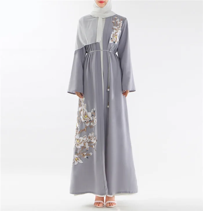 Muslim women's heavy industry embroidered cardigan burqa