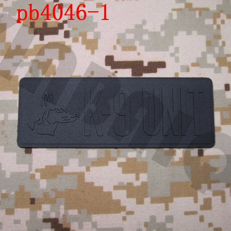 pb4046 all black 3D ПВХ патч K-9 блок K9 собаки мораль тактических военных - Цвет: pb4046 all black