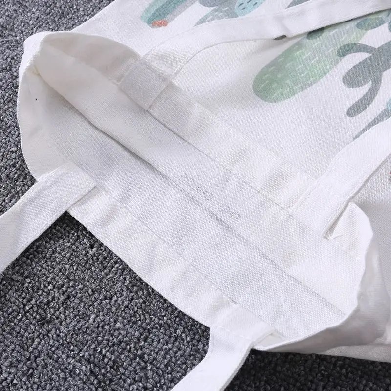 Cactus Canvas Tote Bag Shoulder Bag Reusable Shopping Bag Handbags