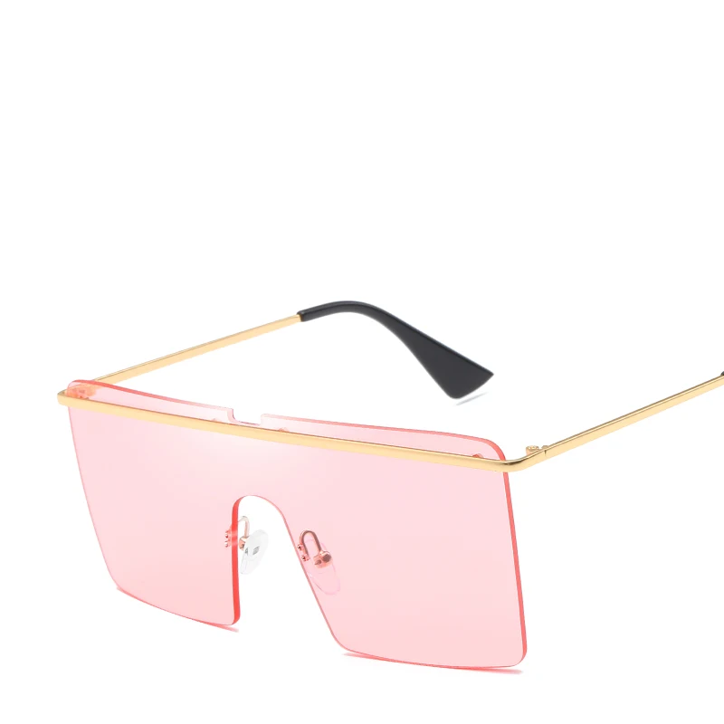 JURUI2018 Siamese Frameless Tone Sunglasses Women's Transparent HD Ocean Piece Fashion Men's Trendy SunglassesUV400 | Аксессуары