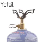 Уличная сверхсветильник Складная газовая мини-плита для кемпинга, горелка для готовки, 3000 Вт, 45 г, карманная газовая горелка для пикника, выживания, плита