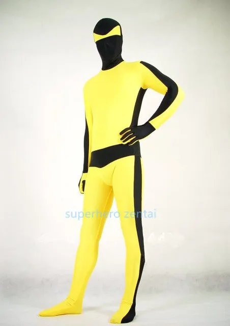Kill Bill Beatrix Kiddo Cosplay Costume Lycra/ Spandex Yellow Black Boy Superhero Zentai suit Halloween Party Free Shipping |
