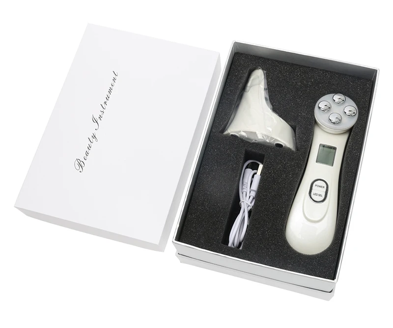 Electroporation Mesotherapy LED Photon Light Therapy RF EMS Skin Rejuvenation Face Lifting Tighten Massage Beauty Device | Красота и