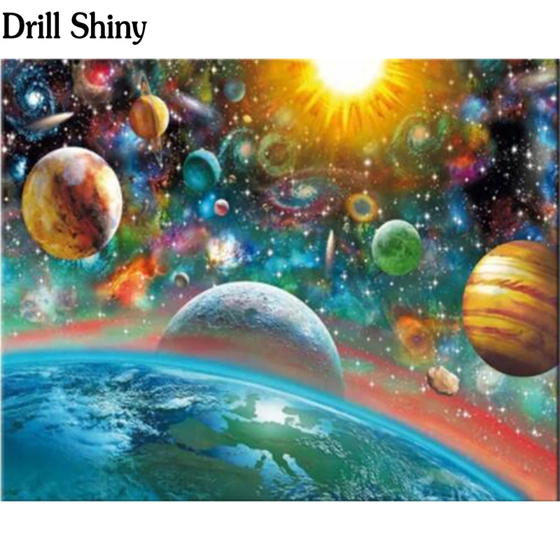 Набор для алмазной вышивки 5d с красивым космическим рисунком | Дом и сад