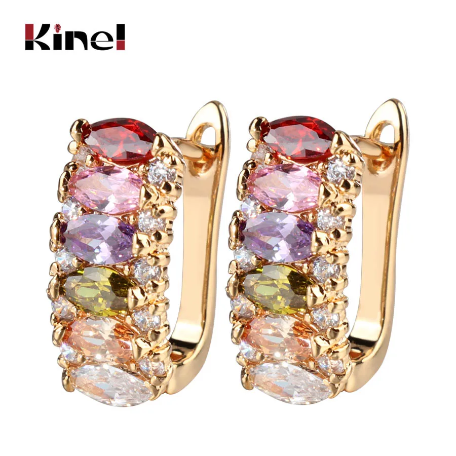 Серьги гвоздики с фианитом 6 шт. камнем|flower stud earrings|drop earringsstud earrings |