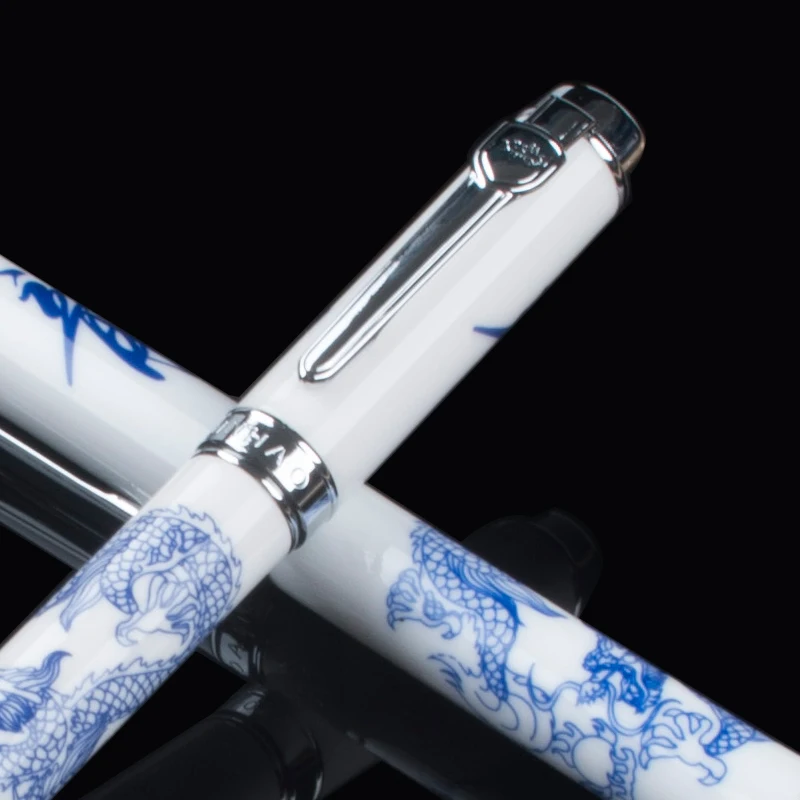 1 X Роскошная перьевая ручка Jinhao 950 синий и белый фарфор Дракон 0,5 мм перо 18kgp